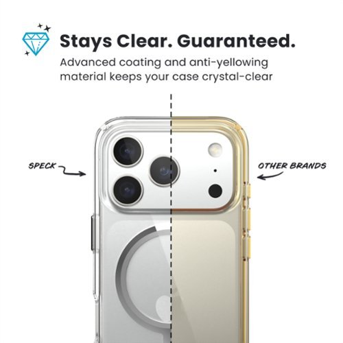 Speck Presidio Perfect Clear with MagSafe Case for Apple iPhone 17 Pro Max - Clear/Silver WORLDWIDE DELIVERY