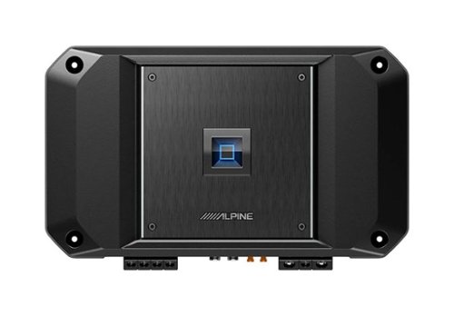 Alpine - R-Series Class D Mono Amplifier with Variable Crossovers - Black