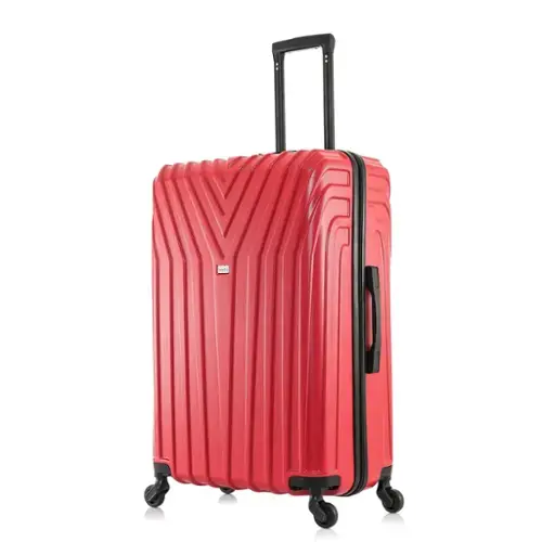Front. InUSA - Vasty Lightweight Hardside Spinner Luggage 28" - RED.