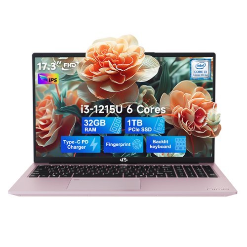 NIMO - 17.3" IPS FHD-Laptop Intel 6 Cores i3-1215U 32GB RAM 1TB SSD 4.4GHz - Rose Gold-Front_Standard 