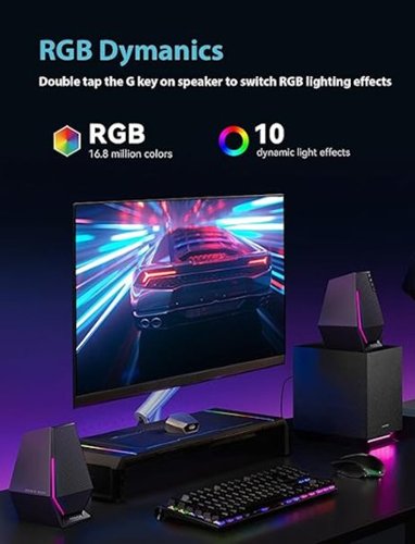 Edifier G1500 MAX 2.1 Bluetooth Gaming Speakers with RGB Lighting (3-Piece) - Black BUY ONLINE