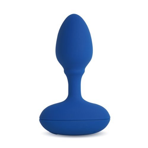 plusOne - Luxe Vibrating Plug - Blue-Front_Standard 