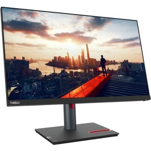 Lenovo - ThinkVision P24h-30 23.8" QHD IPS 60Hz 6ms Monitor - 2560 x 1440 QHD Display @ 60Hz - In-plane Switching (IPS) - Black-Front_Standard 