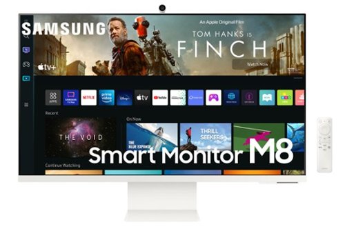 Samsung - 32" M80B UHD Smart Monitor with Streaming TV and SlimFit Camera Included - Warm White-Front_Standard 