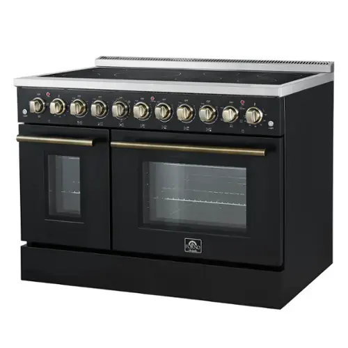 Front. Forno Appliances - Paolo 6.7 Cu. Ft. Freestanding Electric True Convection Range - Black.