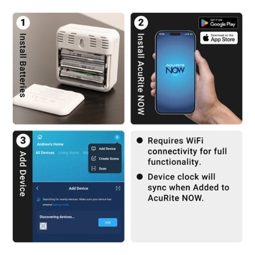 AcuRite Smart WiFi Indoor Thermometer & Hygrometer – Temperature and Humidity Monitor with App for Remote Monitoring - White BUY ONLINE