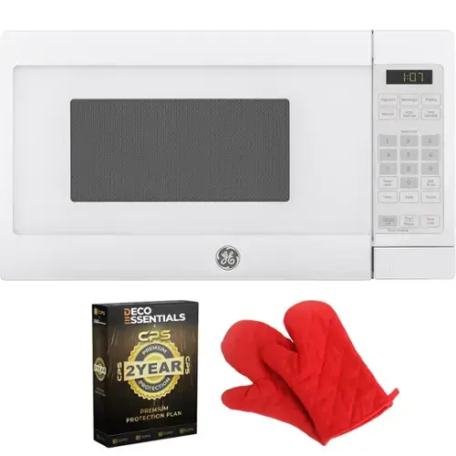 1:07 Popcorn Beverage Potato Reiheal Aut Defrost Time Cofrent C Conk 1 2 3 4 5 6 7 8 9 PoseT Level 0 Add 30 Sec Timer Click Sound Cancel Start Time Cook Door Unlock GE CPS DECO -ae - ESSENTIALS CPS PREMIUM ATEAR CPS 2YEAR CPS - PROTECTION -  + PREMIUM PLAN PROTECTION