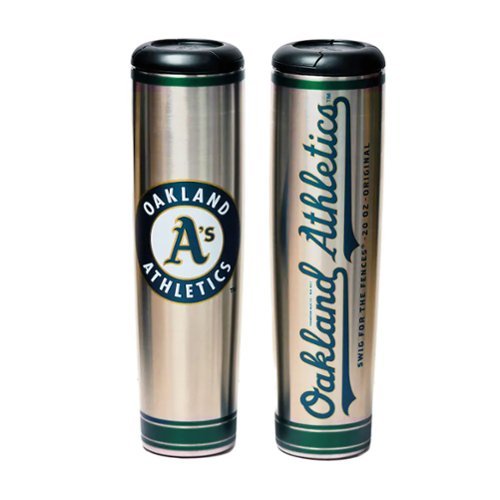 Dugout Mugs - Oakland Athletics 20oz. Metal Bat Tumbler - Multicolor-Front_Standard 