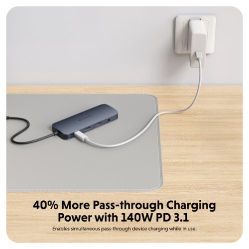 Hyper Drive Next​ 11 Port USB-C Hub, dual 4K HDMI, Ethernet, 2 USB-C, 2 USB-A, microSD/SD, travel dock for PC/Chromebook - Midnight Blue BUY IN MIDDLE EAST