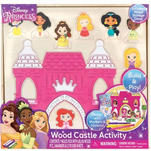 Tara Toys - Disney Princess: Wood Castle Activity - Building & Decorating Set, Ages 3+