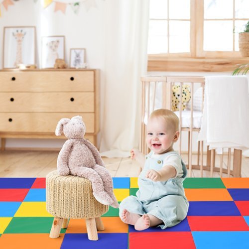 Costway 58'' Toddler Foam Play Mat Baby Folding Activity Floor Mat Home School Daycare - Multi-color HOW TO BUY