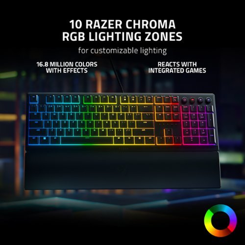 Razer Ornata V3 Full-Size Wired Mecha-Membrane Gaming Keyboard with Chroma RGB Backlighting - Black WHERE TO BUY
