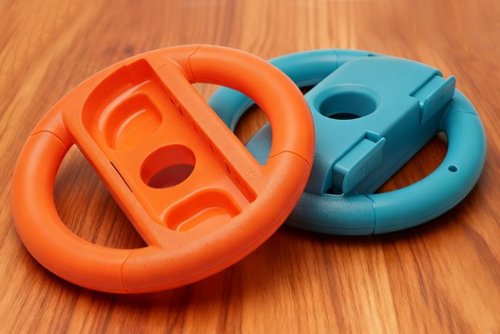 NEXT Universal Joy-Con 2 and Joy-Con Racing Wheel 2-Pack for Mario Kart and other racing games for Nintendo Switch 2 & Switch - Orange/Blue HOW TO BUY