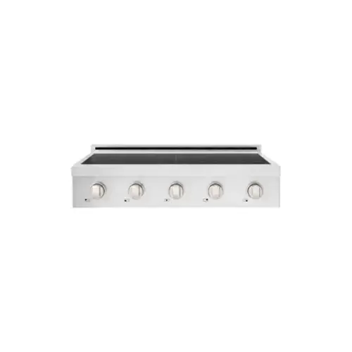 Front. ZLINE - 36 in. Paramount Built-in Electric Induction Rangetop with 5 Element Cooktop in Satin Stainless Steel - Stainless Steel.