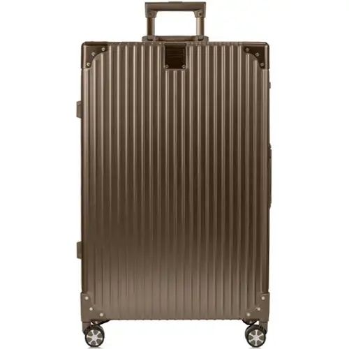 Front. Champs - Elite Aluminum Collection Large Luggage Case - Titanium Gold.