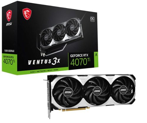 MSI - NVIDIA GeForce RTX 4070 Ti 12GB VENTUS 3X OC 12GB DDR6X PCI Express 4.0 Graphics Card - Black-Front_Standard