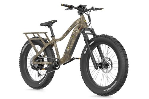 QuietKat - Ranger VPO E-Bike w/ Maximum Operating Range of 38 Miles and w/ Maximum Speed of 28 MPH - Medium - True Timber Camo-Front_Standard 