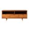 Walker Edison - 58" Mid-Century Modern 3-Drawer Wood TV Stand for TVs up to 65" - Caramel-Front_Standard