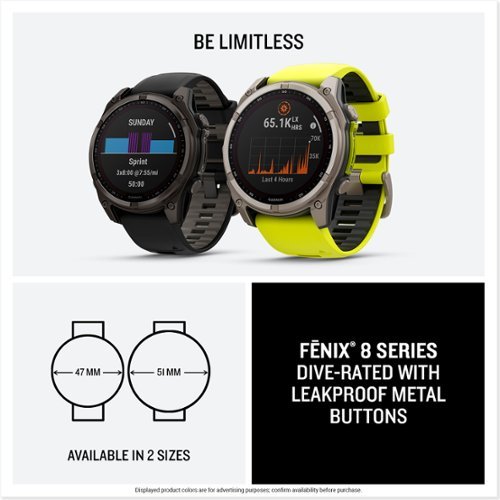 Garmin fēnix 8 Solar Sapphire GPS Smartwatch 51mm Fiber-reinforced polymer - Titanium GLOBAL SHIPPING