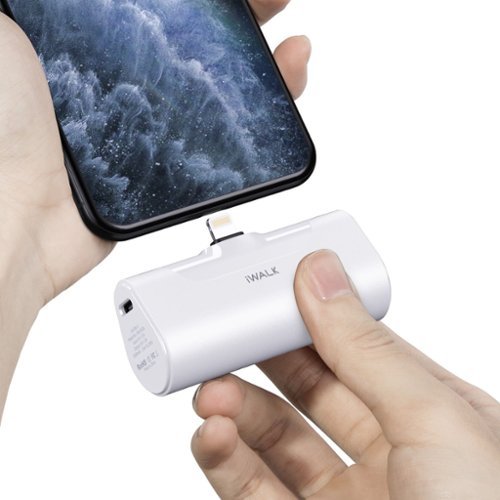 iWalk - Small Portable Charger 4500mAh Ultra-Compact Power Bank Cute Battery Pack iPhone 14/13/12/11/XS/XR/X/8/7/6 Airpods - White-Front_Standard 