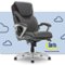 Serta - Bryce Bonded Leather Executive Office Chair with AIR Technology - Gray-Front_Standard