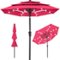 Best Choice Products - 10ft 3-Tier Solar Patio Umbrella w/ 24 LED Lights, Tilt Adjustment, Easy Crank - Hot Pink-Front_Standard