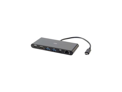 Cables to Go - C2G 28845 USB-C Docking Station with 4K HDMI, Ethernet, USB and Power Delivery-Front_Standard 