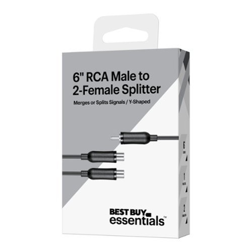 Best Buy essentials™ 6 2-Way 1-Male to 2-Female RCA Splitter - Black BUY IN EUROPE