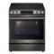 LG - 30-in Wide 6.3 Cu. Ft. Slide-In Electric True Convection Range with 5 Elements, InstaView and Premium Handle - Black Stainless Steel-Front_Standard