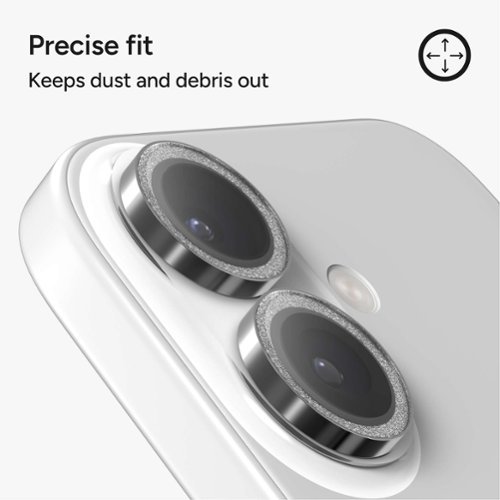 ZAGG Glass Elite Anti-Reflective Lens Protector for Apple iPhone 17/16+/16 - Silver Glitter GLOBAL SHIPPING