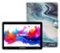 LINSAY - 10.1"Octa Core 256GB Storage Android 15 Tablet with Ocean Marble Case - Blue-Front_Standard