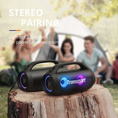 Tronsmart Bang SE Portable Wireless Bluetooth Speaker with 40W Power, IPX6 Waterproof, 24H Playtime, LED Lights for Home Outdoor - Black BUY IN UAE