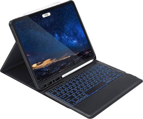 SaharaCase - Keyboard Folio Case for Apple® iPad® Pro 12.9" (4th Generation 2020) - Black-Angle_Standard