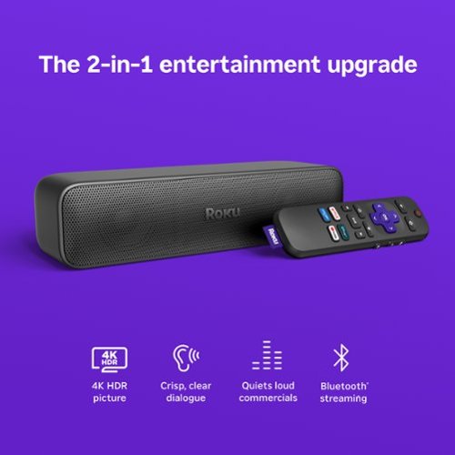 Roku Streambar SE | 2-in-1 TV Soundbar and 4K HDR Streaming Device, Premium Speakers, & Enhanced Speech Clarity - Black GLOBAL SHIPPING