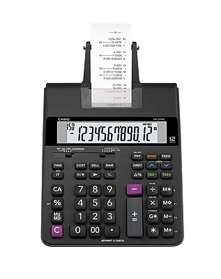 Casio - 12-Digit Printing Calculator - Black-Front_Standard 