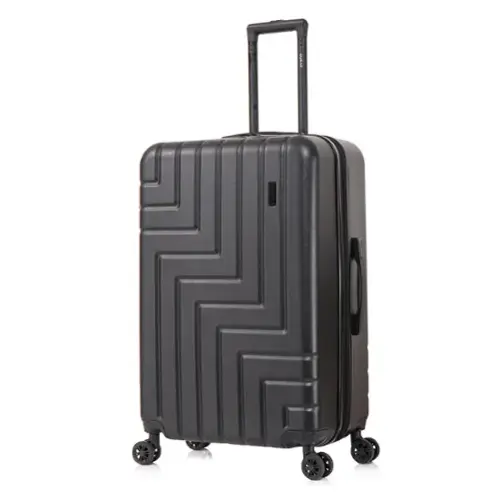 Front. DUKAP - Zahav Lightweight Hardside Spinner Luggage 28" - BLACK.