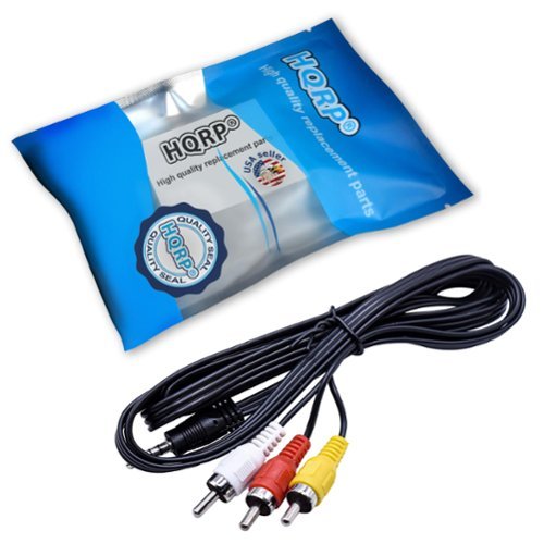 HQRP AV Audio Video Cable 3.5mm to 3 RCA for Canon JVC Panasonic