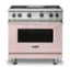 Front. Viking - 5-Series Gas Sealed Burner Range - Blush.