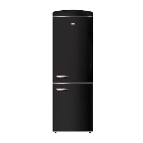 Front. Conserv - Conserv 24in RETRO BOTTOM MOUNT 11cf Refrigerator Fast Freeze 110V - Black.