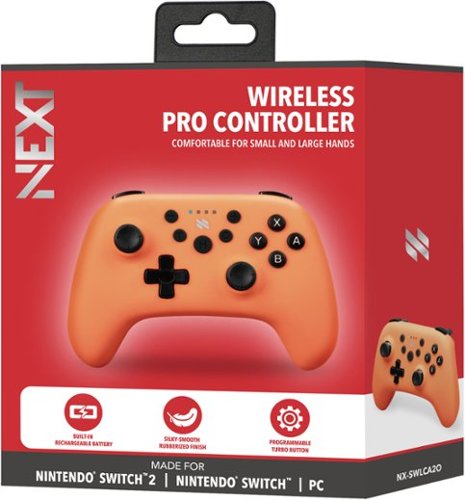 NEXT Wireless Rechargeable Pro Controller for Switch 2 & Switch - Ember SHOP ONLINE