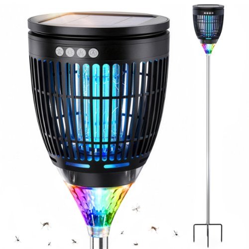 Anysun - Solar Bug Zapper, Electric Mosquito Killer with Light, 4200V Powerful Pest Elimination & Safe Design-Front_Standard 