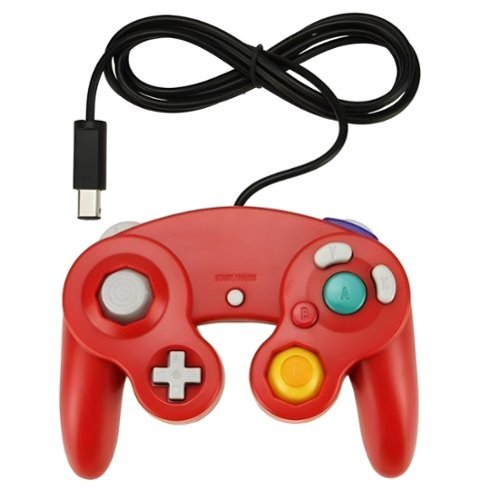 Kitcheniva - Wired Controller Gamepad For Nintendo GameCube GC & Wii U Console - Red-Front_Standard 