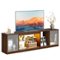 Bestier - TV Cabinet with Storage and LED Light Strips Up to 75" - Walnut-Front_Standard