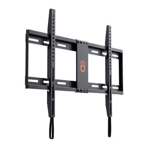 ECHOGEAR - SlimView TV Wall Mount for 32" to 80" TVs - 1.25" Low Profile w/ Pull String Locking System for Cable Access - Black-Front_Standard 