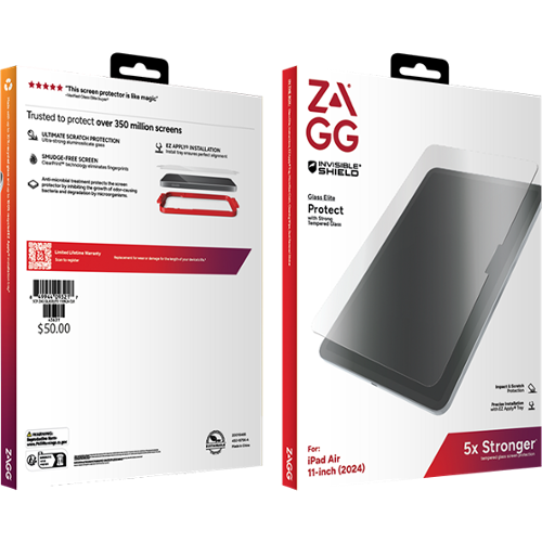 ZAGG - Invisible Shield Glass Elite Screen Protector - iPad Air 11-inch (2024) - Clear-Front_Standard 