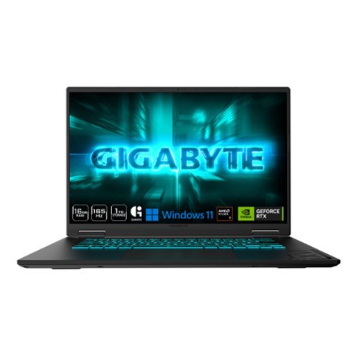 GIGABYTE - GAMING A16 Gaming Laptop - 165Hz 1920x1200 WUXGA - RTX 5070 - AMD Ryzen 7 2000 - 1TB SSD - 16GB DDR5 RAM - 2K - Black Steel – AMD Ryzen 260