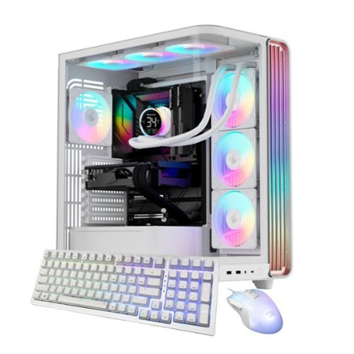 iBUYPOWER - Trace Gaming Desktop PC - AMD Ryzen 7 9800X3D, AMD Radeon RX 9070XT 16GB, 32GB DDR5 RGB, 2TB NVMe SSD - White-Front_Standard 