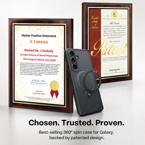 TORRAS Ostand Q3 Spin Series Samsung Galaxy S26+ 6.7 Phone Case - Black SHOP ONLINE