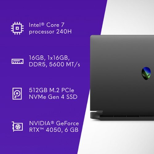 Alienware 15.3 2K Gaming Laptop - Intel Core 7 Series 2 240H 2026 - 16GB Memory - NVIDIA GeForce RTX 4050 6GB - 512GB Storage - Black BUY IN AUSTRALIA