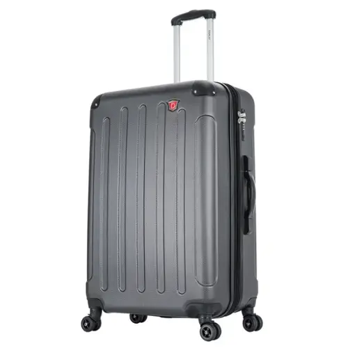 Front. DUKAP - Intely Hardside Spinner Luggage 28" with Integrated Digital Weight Scale - GREY.
